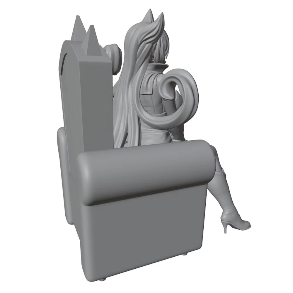 Figura decorativa de anime para gatos y perros, mini 3D gris
