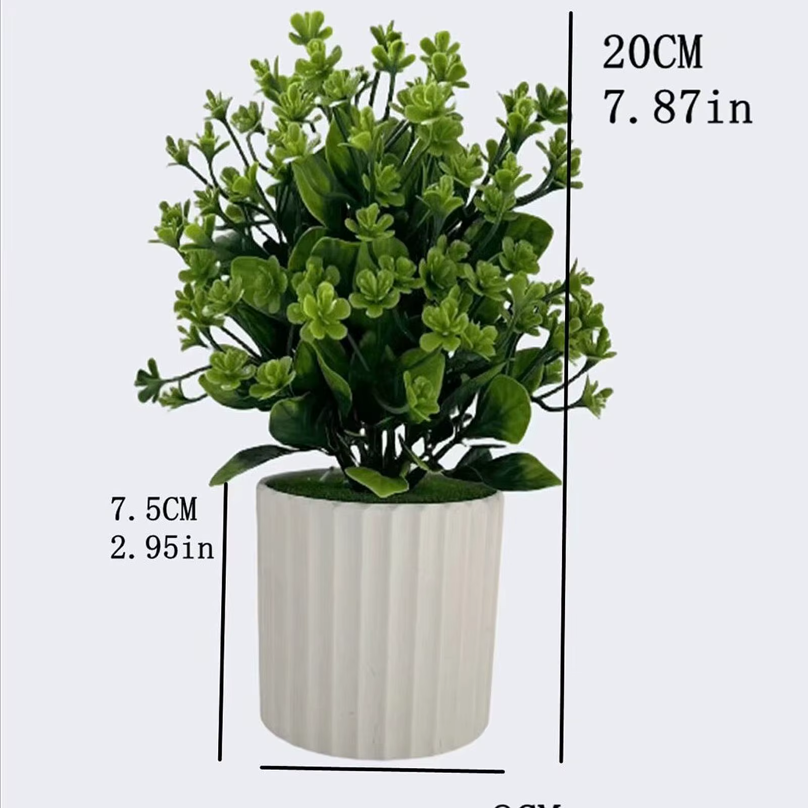 Planta artificial en maceta mini para decorar, segura gatos y perros