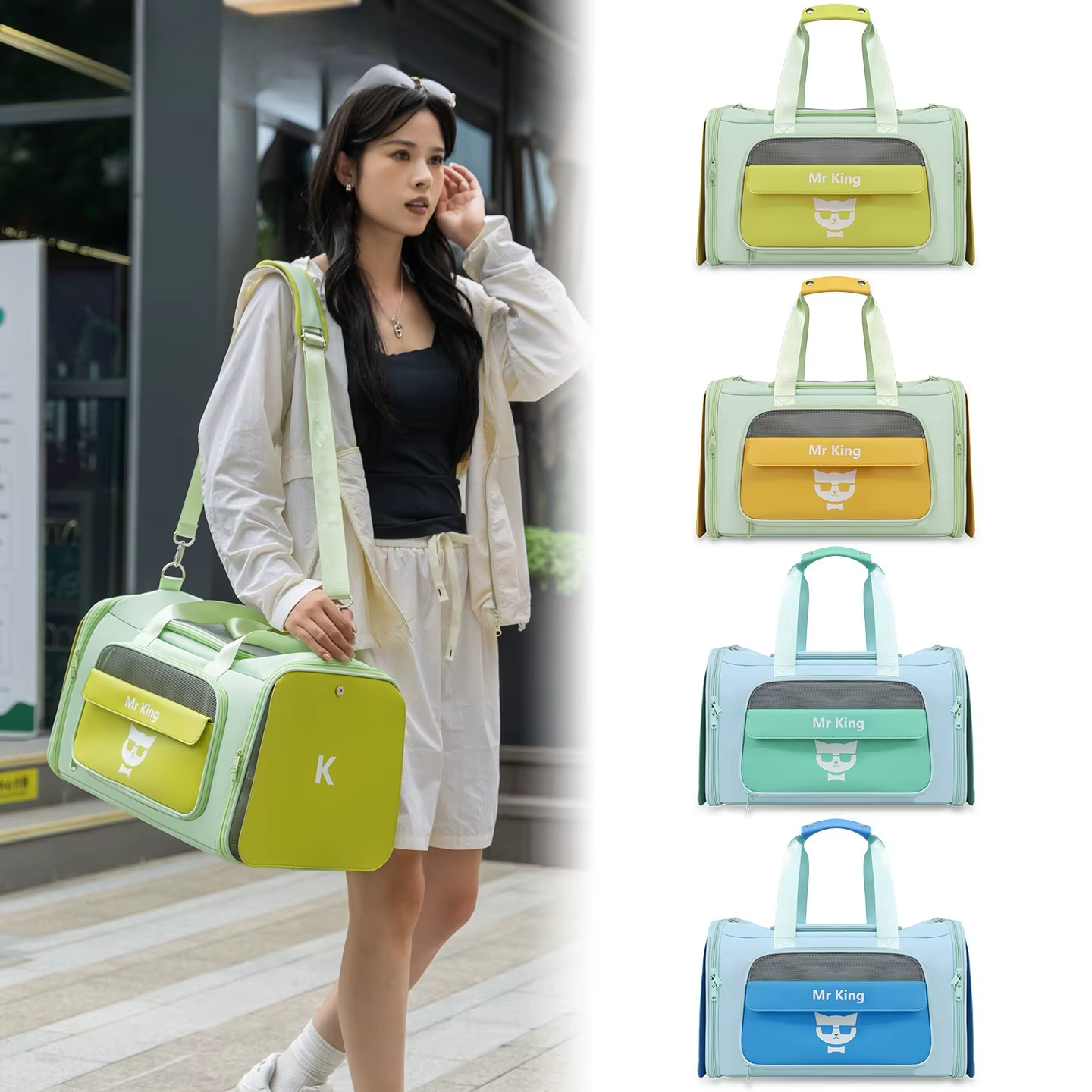 Transportín para gatos – Bolsa de viaje ligera y transpirable - imagen 2