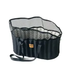 Bolsa de transporte para perro portátil moderna con asa para coche