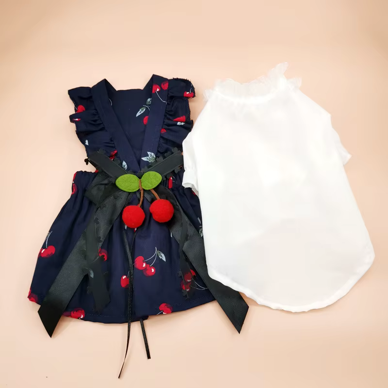 Conjunto boda cereza para Chihuahua, Bichón y gato - imagen 3