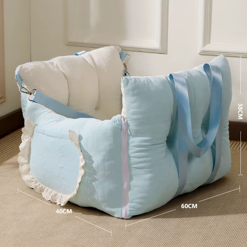 Cama coche desmontable y lavable de viaje para perro mini, gato