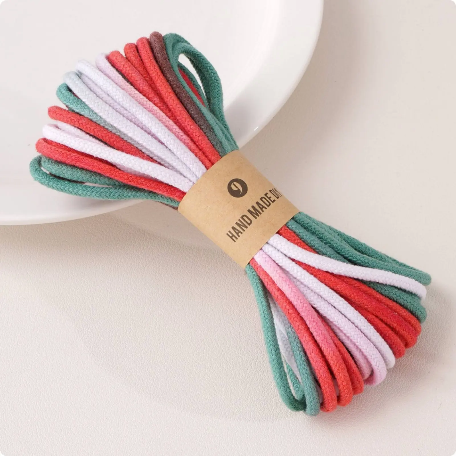 Cuerda macramé algodón multicolor degradado para juguetes gato y perro - imagen 3
