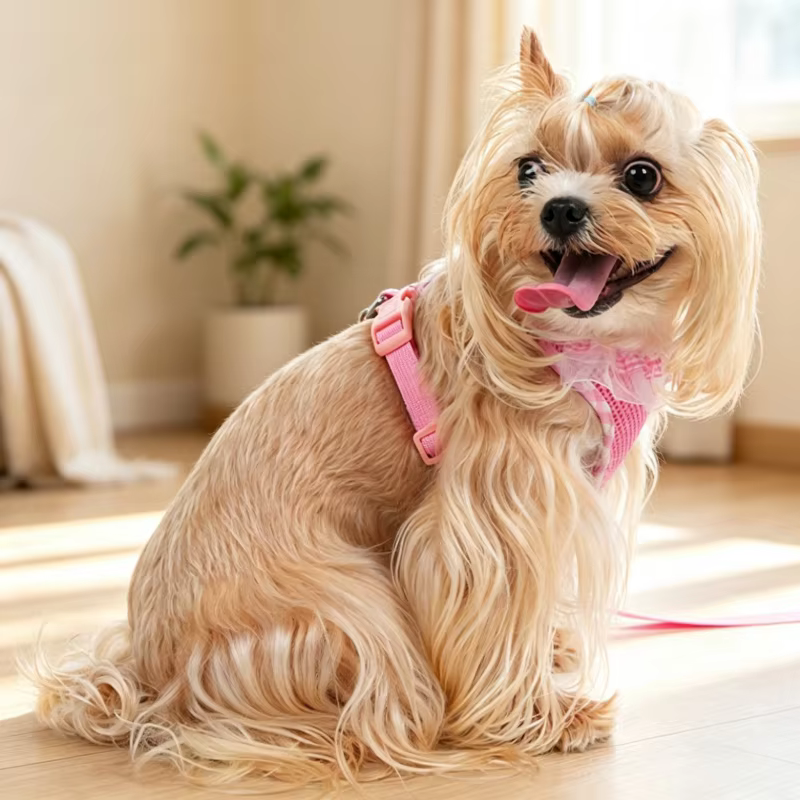 Arnés transpirable ajustable para perro y gato – Chaleco con lazo para mascotas pequeñas - imagen 5