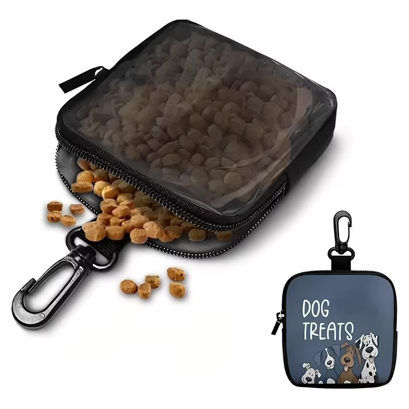 Bolsa premios de perro con cremallera y gancho, para entrenar