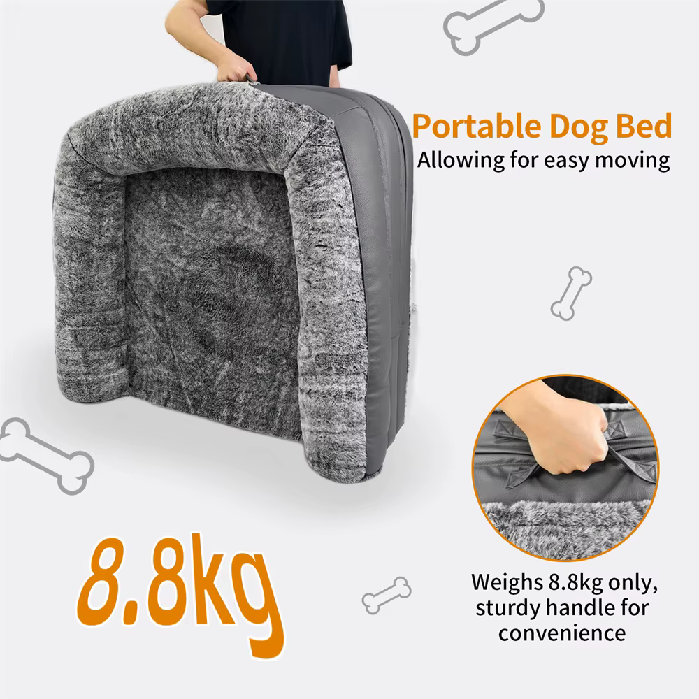 Sofá cama calmante para perros grandes, lavable e impermeable - imagen 4