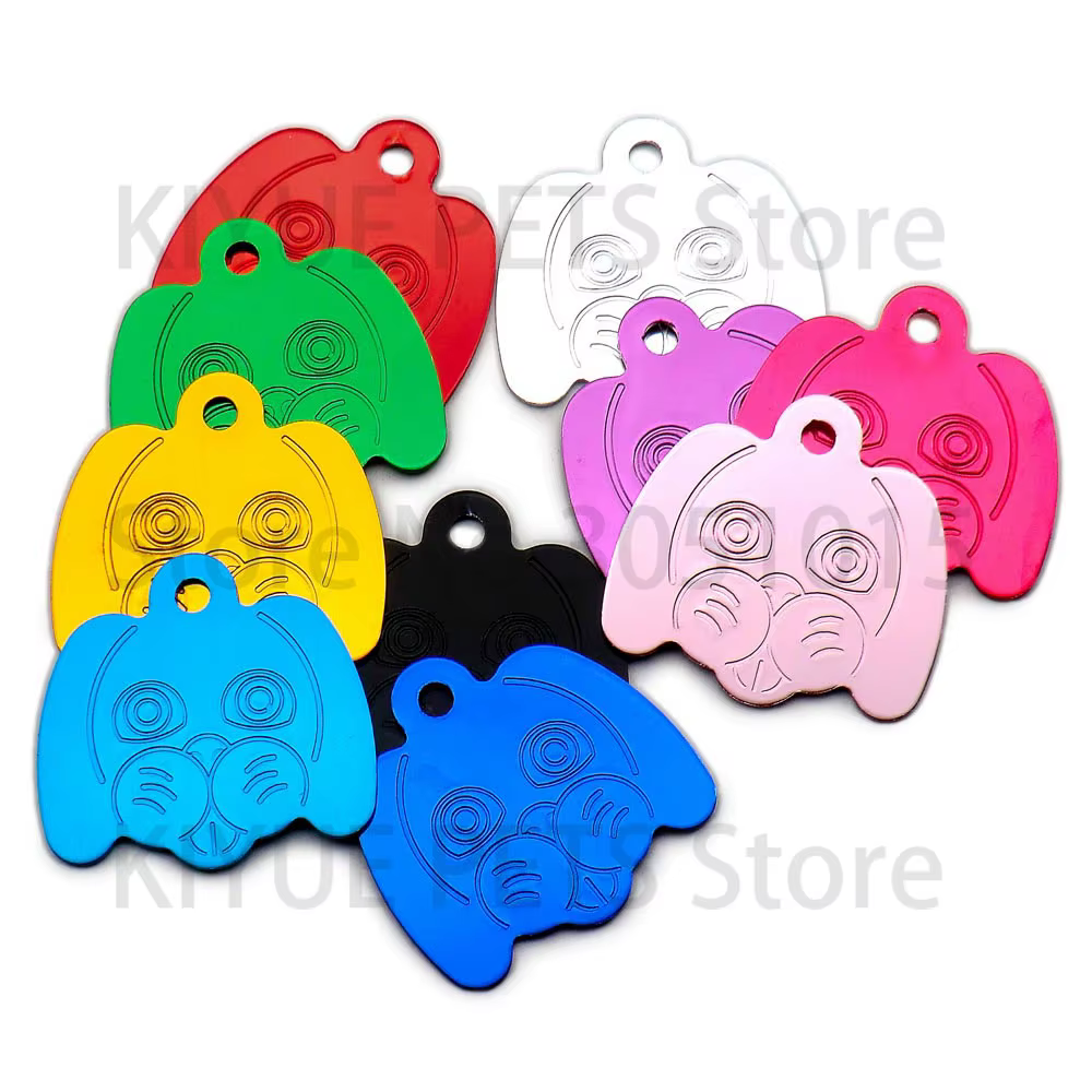 Placas de identificación para perros y gatos de aluminio con grabado