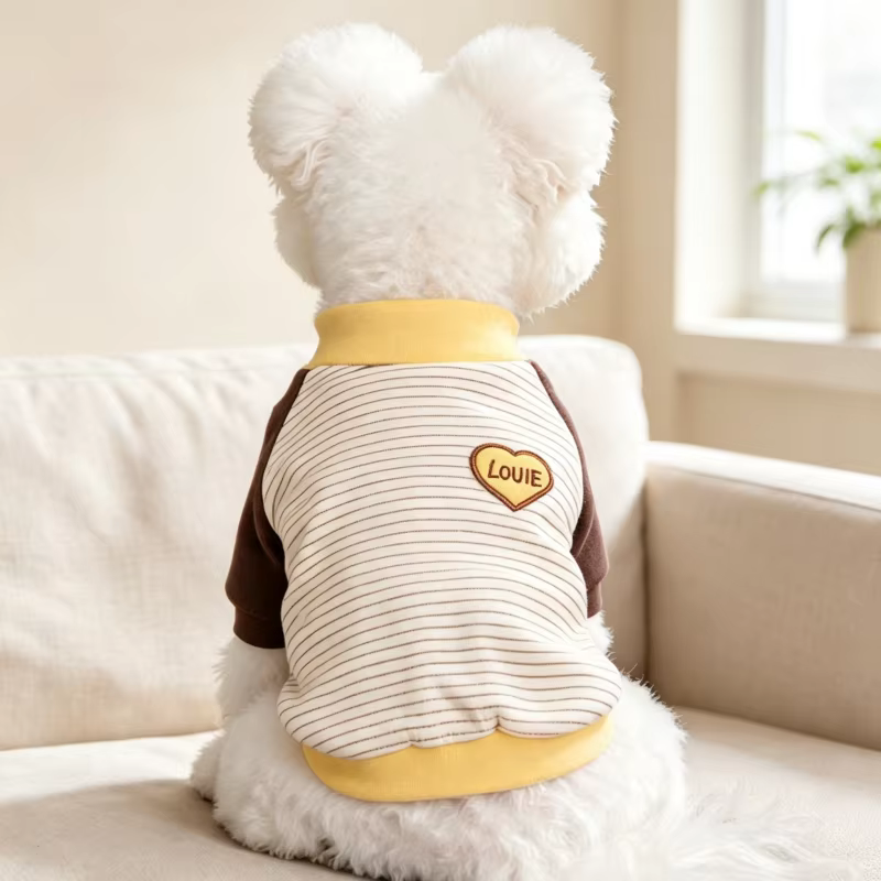 Sudadera con capucha para perro – Ropa corazón Bichón, cachorros, gato - imagen 4