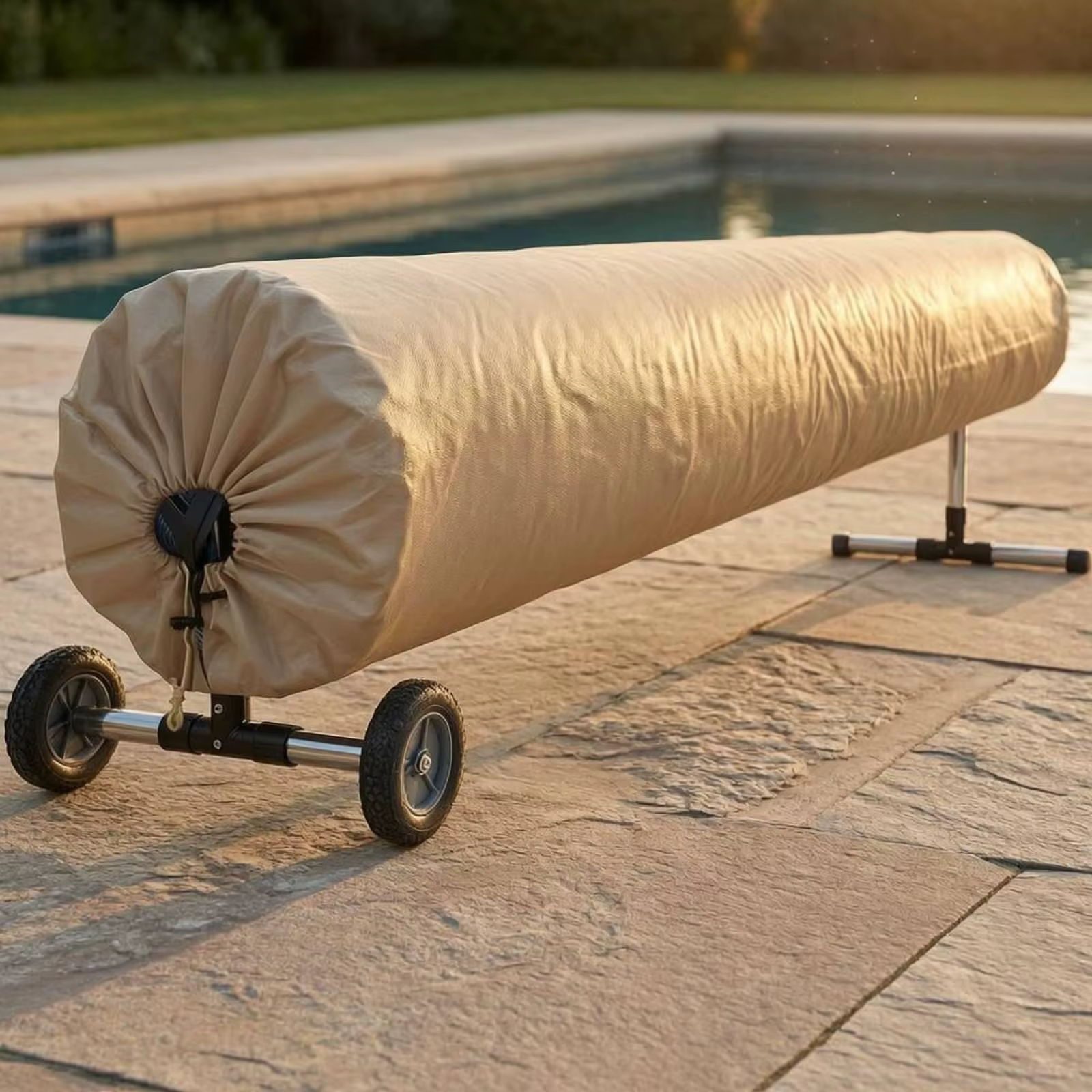 Cubierta solar para piscina de perros con cierre de cordón y velcro - imagen 5