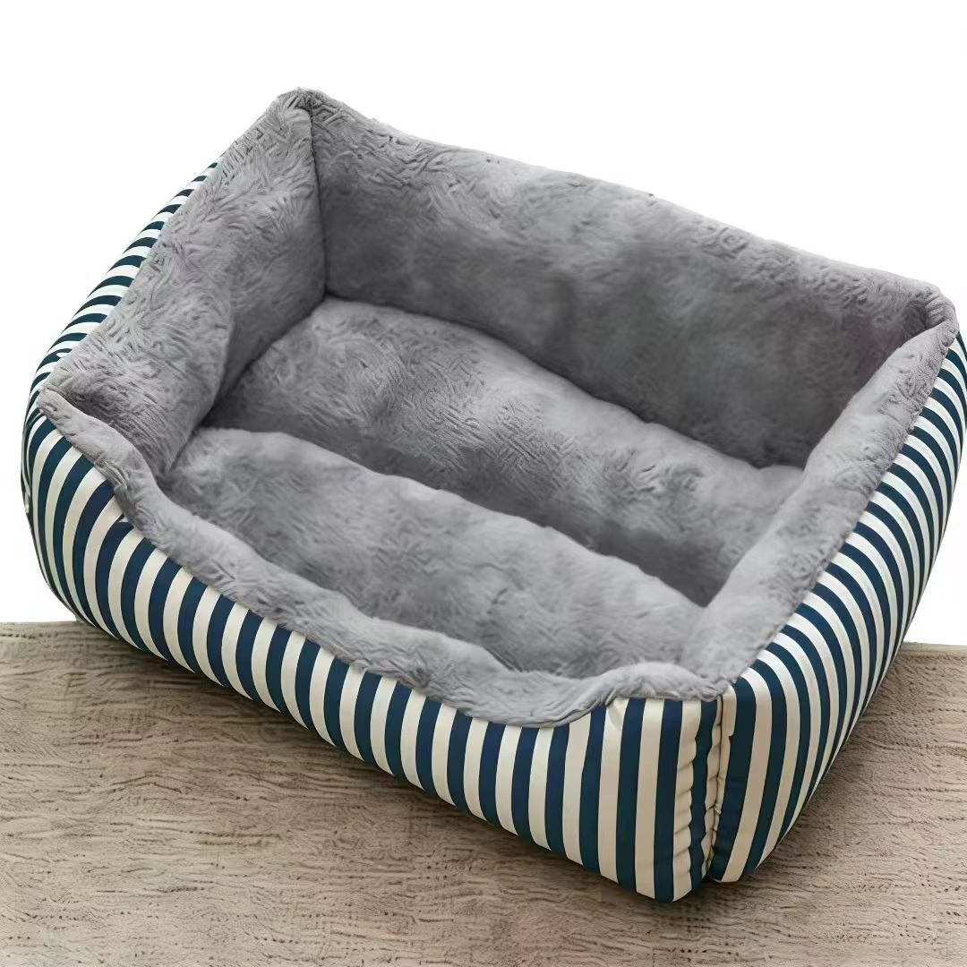 Cama para perro a rayas LAPLADOG vista frontal