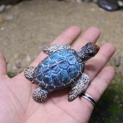 Figura mini de tortuga marina de resina para acuario y decoración