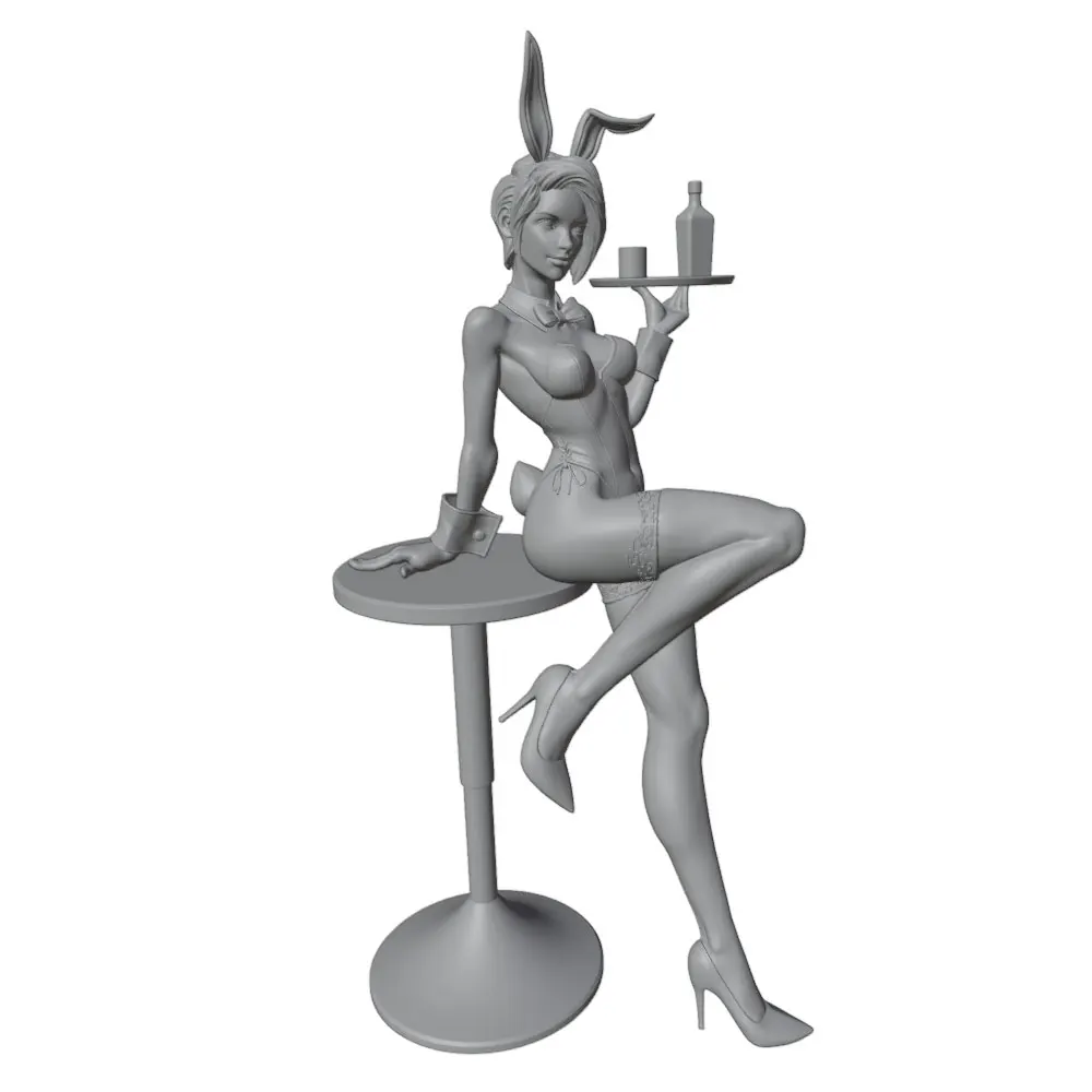 Figura de resina conejita anime 1/24 – Kit DIY sin pintar 75 mm para colección