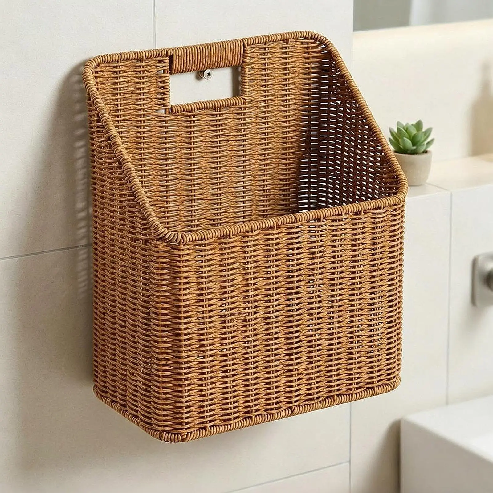 Cesta colgante para organización vertical y decorativa
