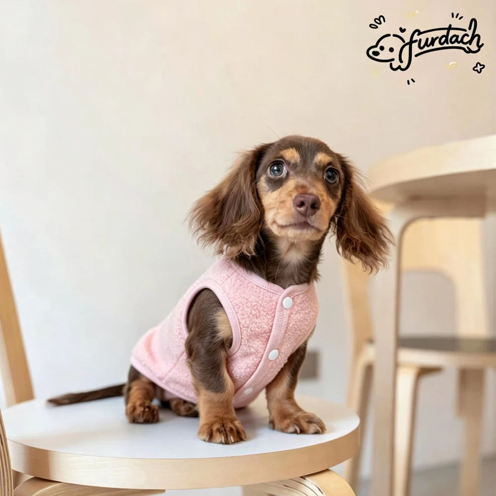 Chaqueta cálida de forro polar para perro salchicha: abrigo invierno - imagen 4