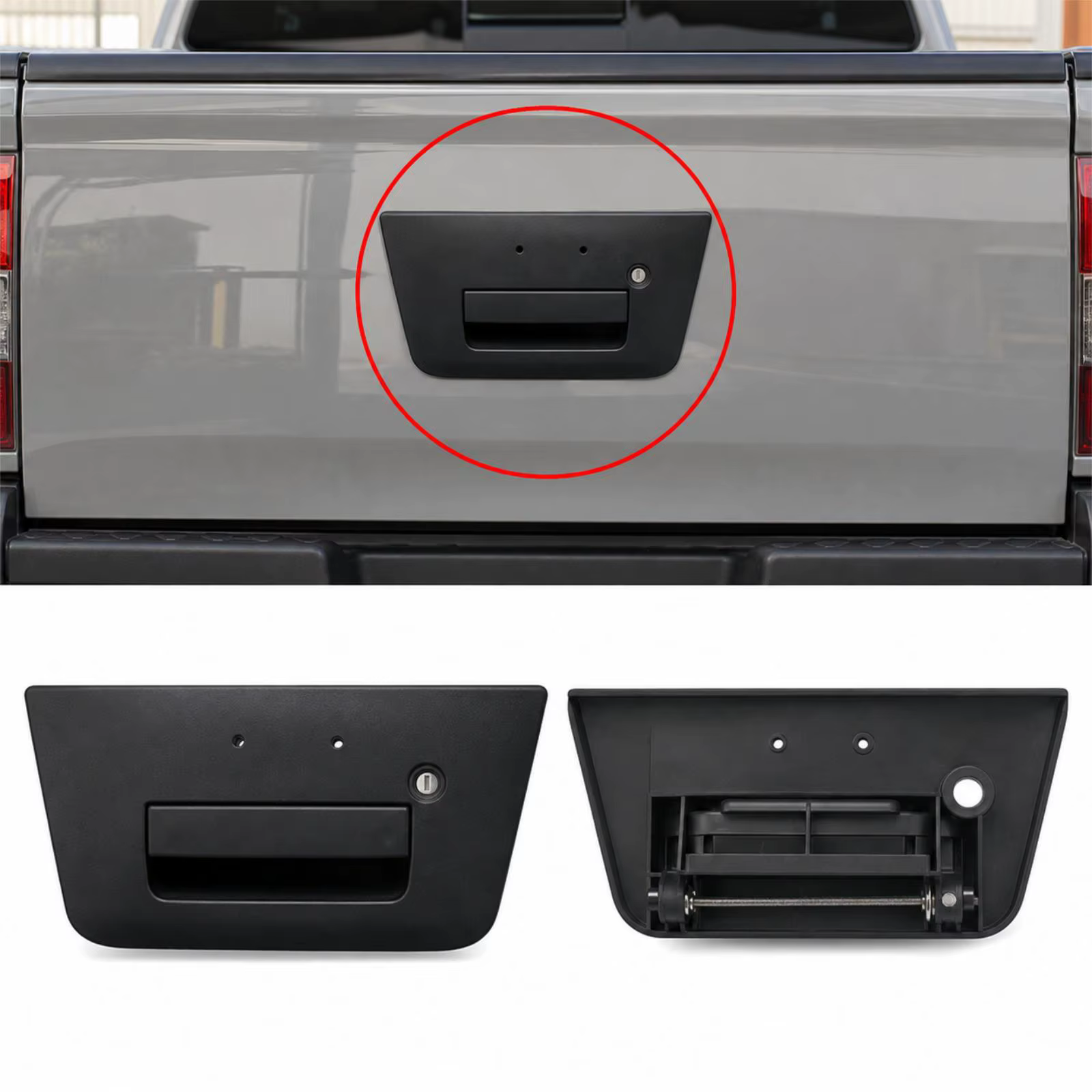 Manija negra para puerta trasera de coche Nissan
