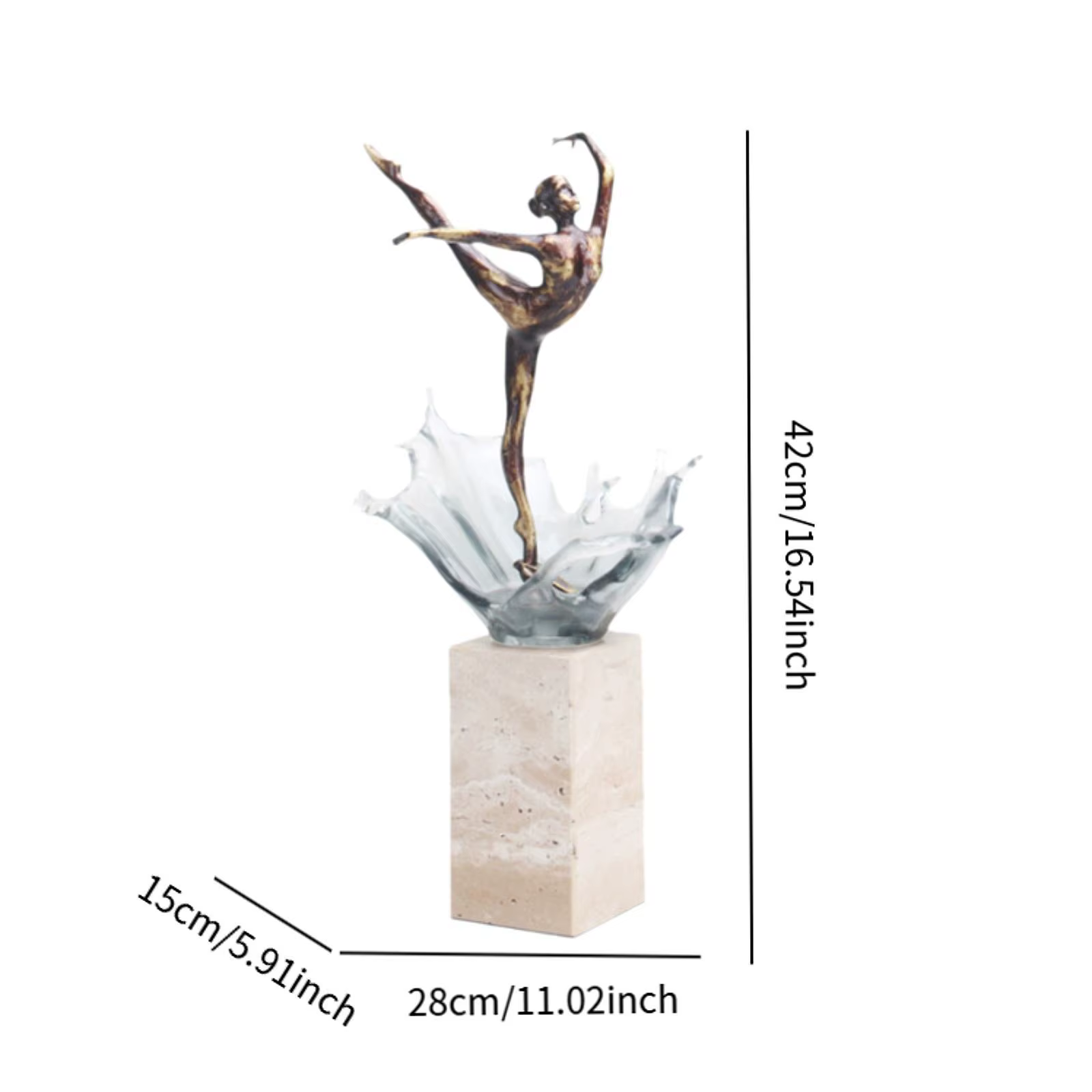 Figura de bailarina como centro de mesa