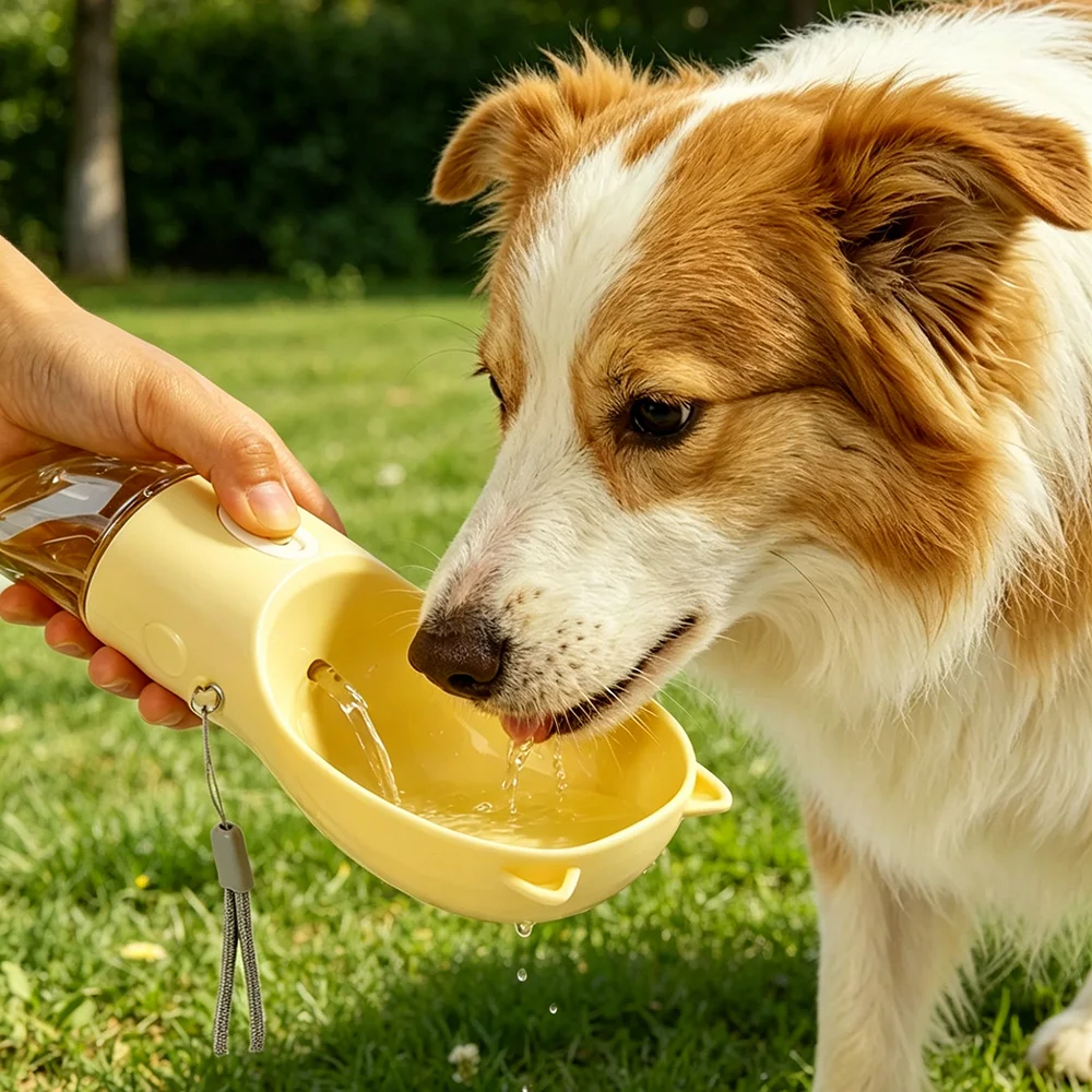 Bebedero portátil 2 en 1 para perros y gatos, a prueba de fugas - imagen 4