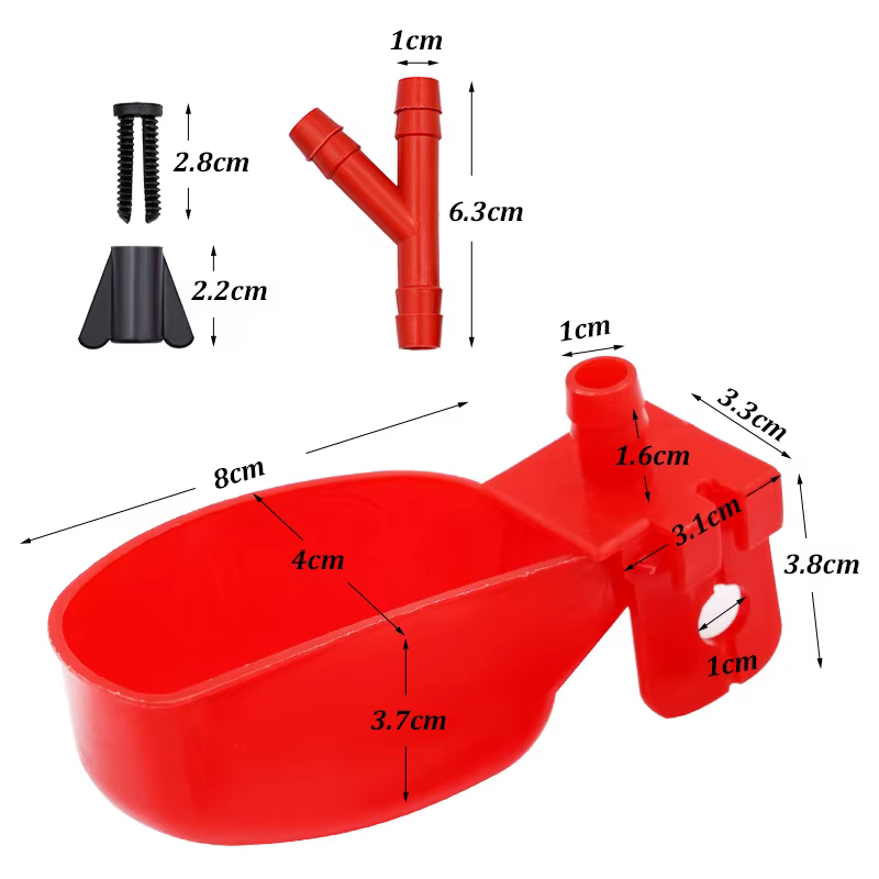 Bebedero colgante para aves de corral con tubo de agua - imagen 3