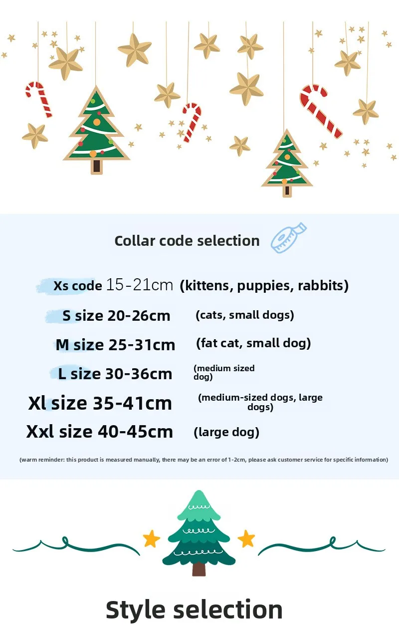 Variedad de diseños navideños para collar de mascota