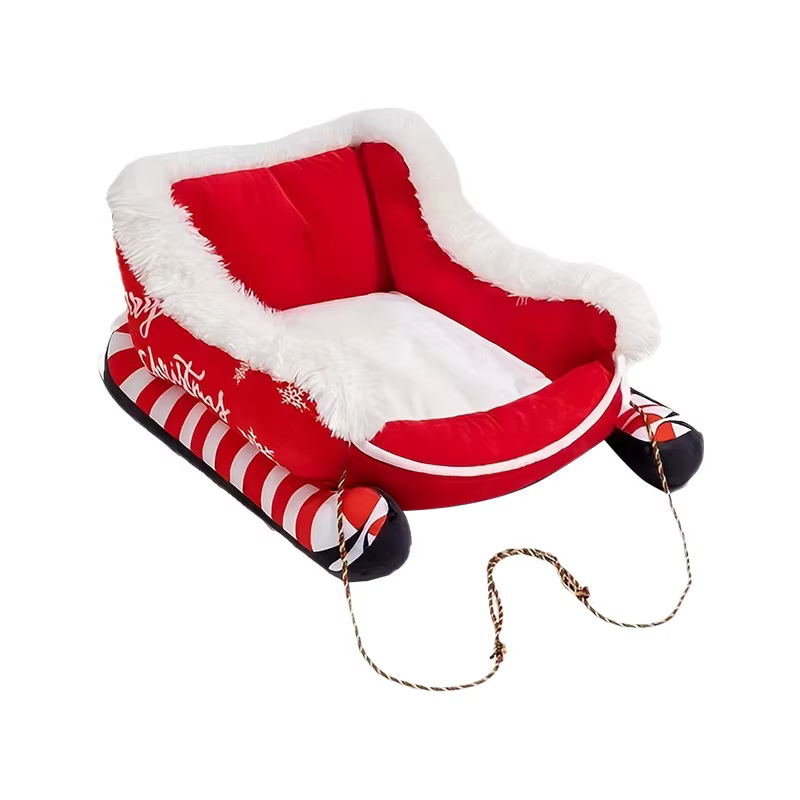 Cama nido navideña para perros pequeños, cálida y acogedora - imagen 2