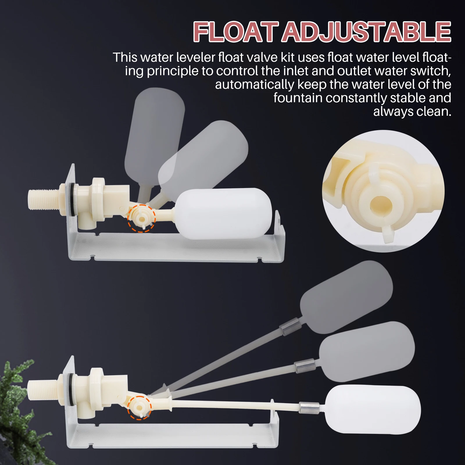 Válvula flotante 1/2″ para bebedero automático perro y gato