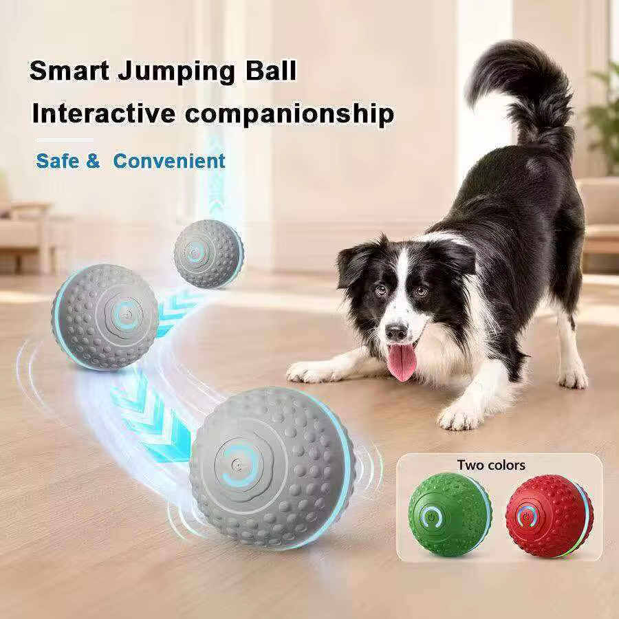 Pelota interactiva que salta y rueda para perros y gatos - imagen 3