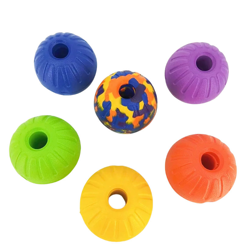 Bola de goma hueca para mascotas