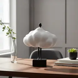 Figura nube mate mesa salón para dueños de gatos y perros