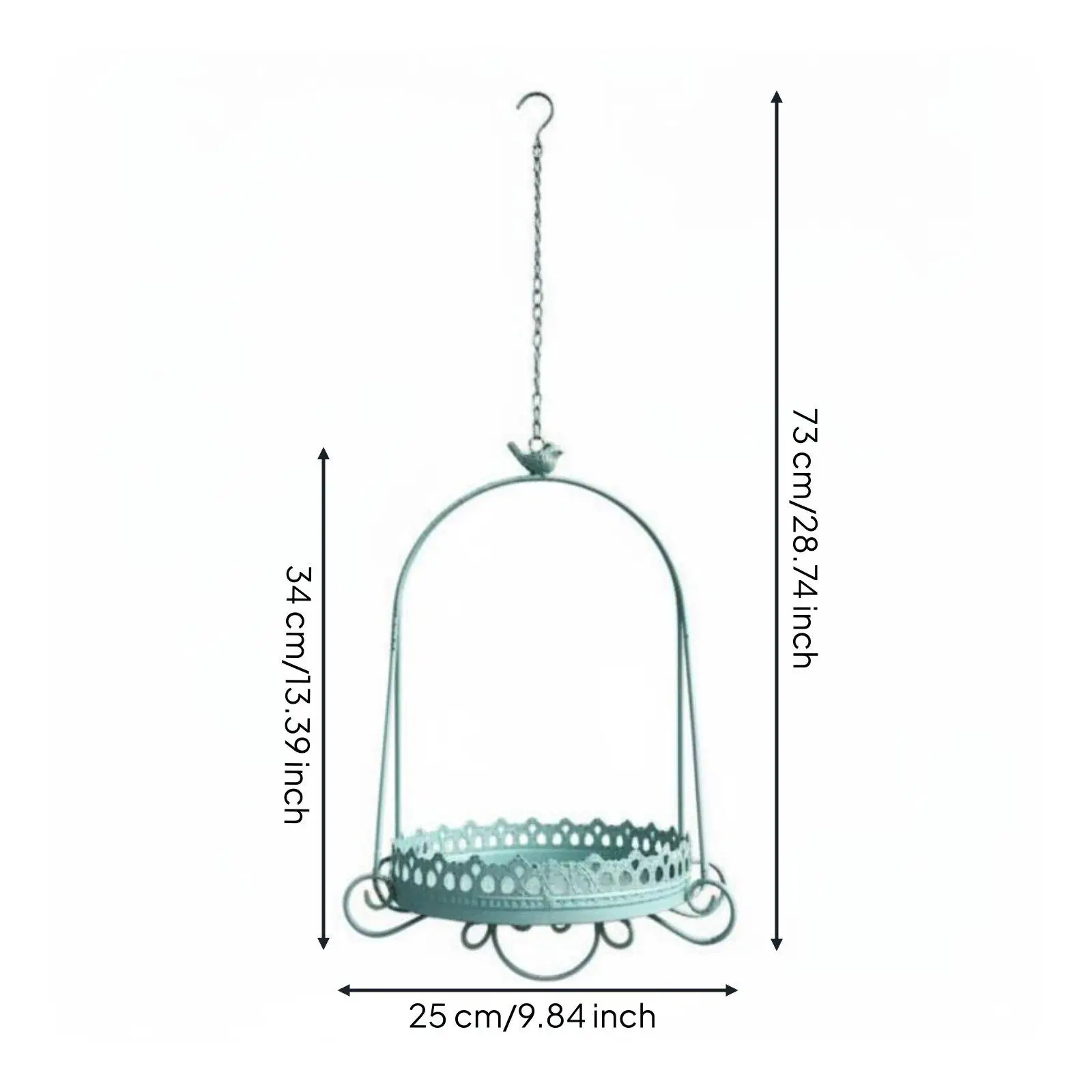 Cesta colgante de cadena para plantas y flores – Soporte estilo francés para balcones - imagen 3