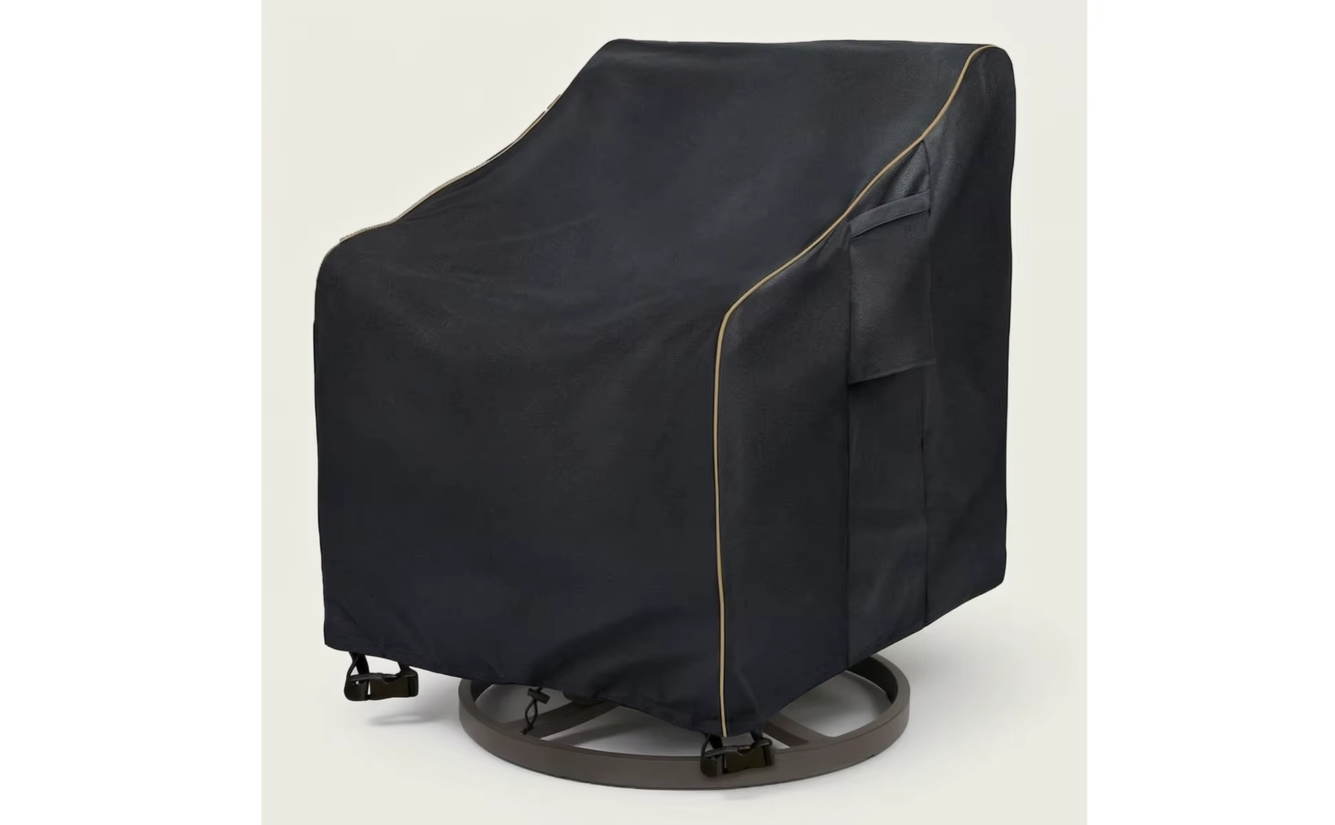 Bolsillo lateral integrado en funda para silla de jardín