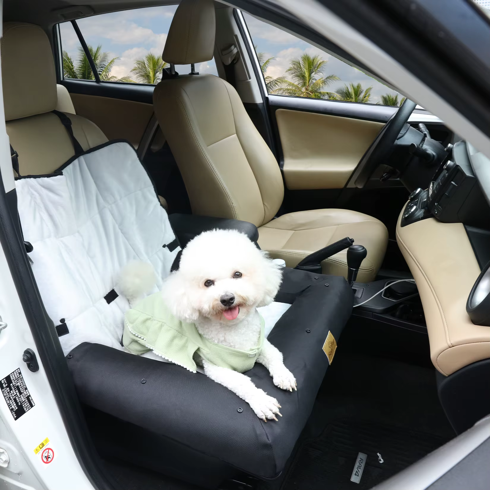 Asiento de coche portátil para perros, cojín impermeable elevador - imagen 5