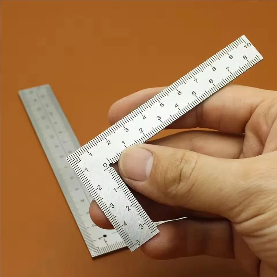 Mini regla de precisión doble cara en L de acero inoxidable - imagen 5