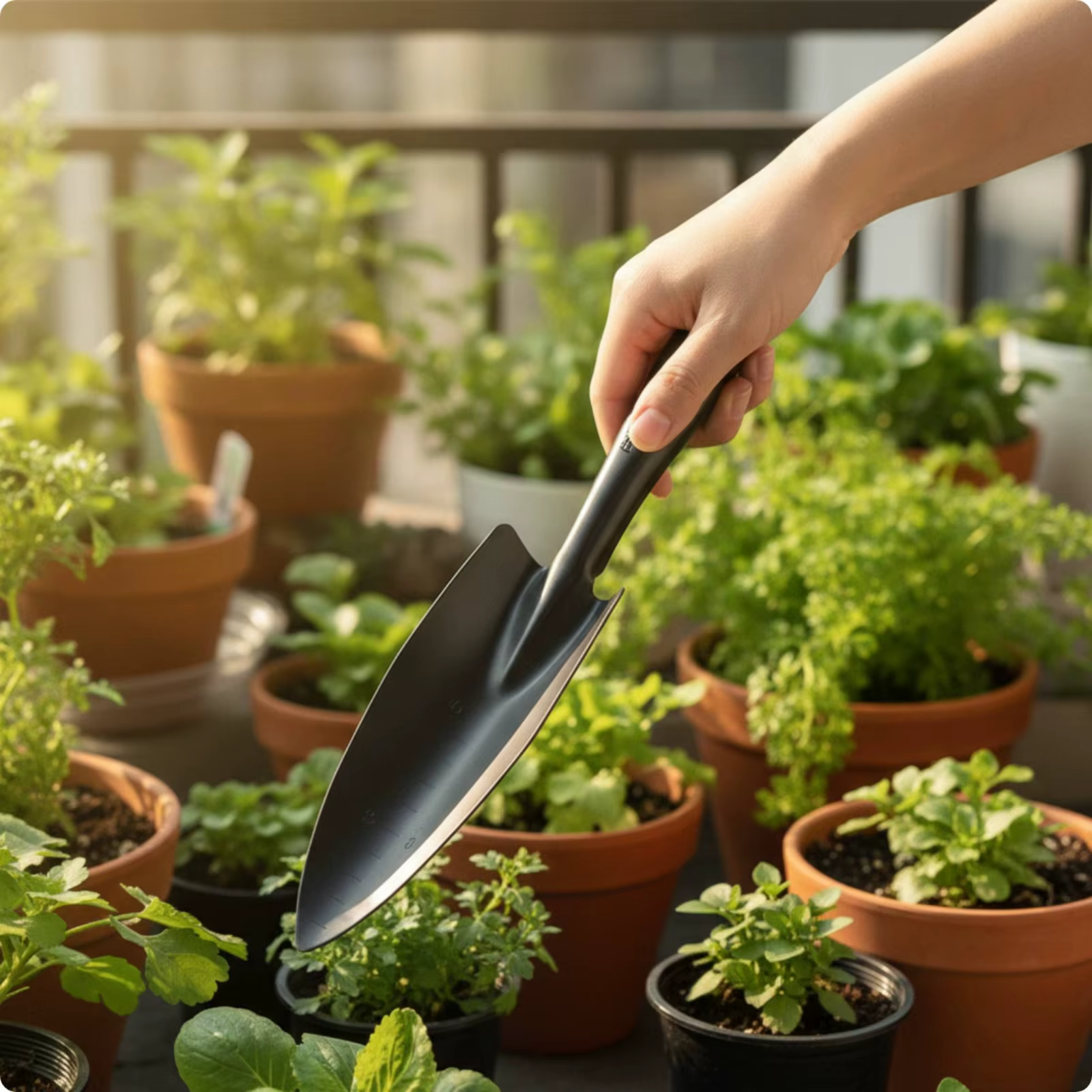Pala de Jardín Resistente y Compacta – Herramienta para Macetas y Trabajos manuales