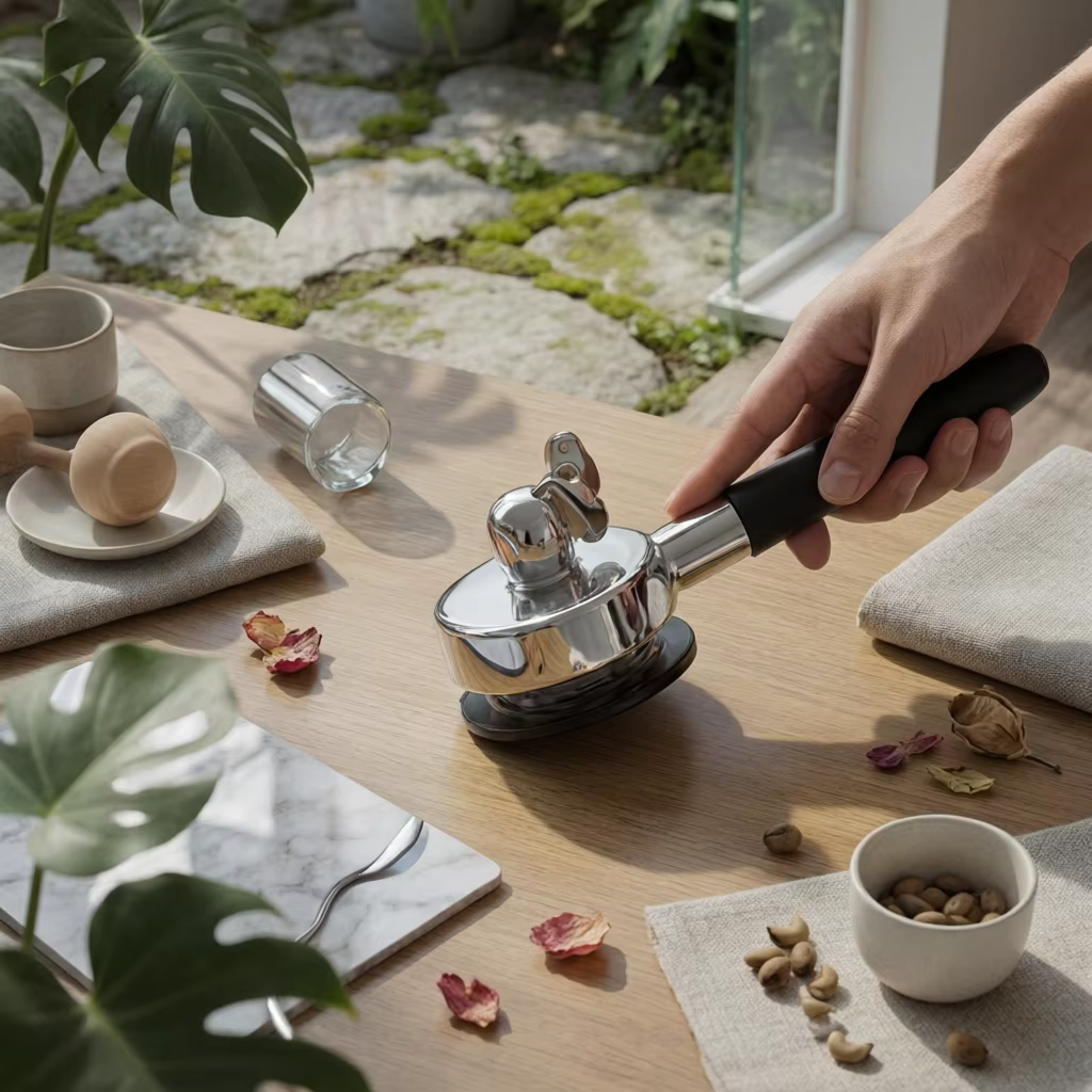 Soporte para tamper de espresso con resorte y múltiples orificios - imagen 2