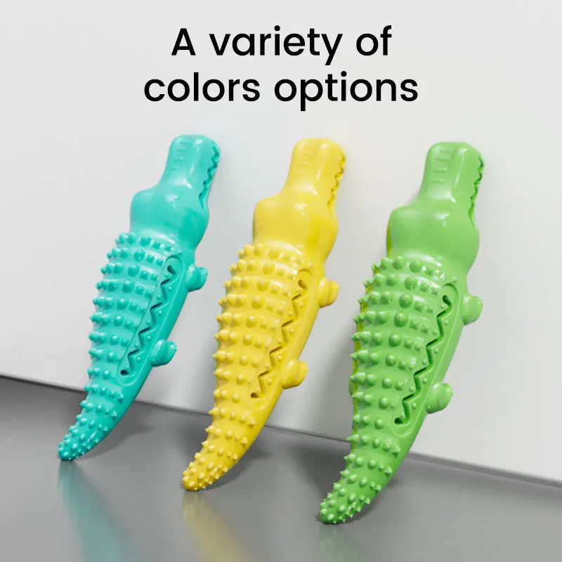 Juguete para masticar con forma de cocodrilo: limpieza dental - imagen 4