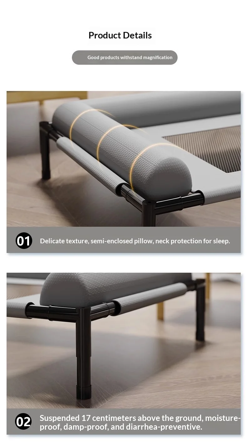 Cama elevada en entorno doméstico