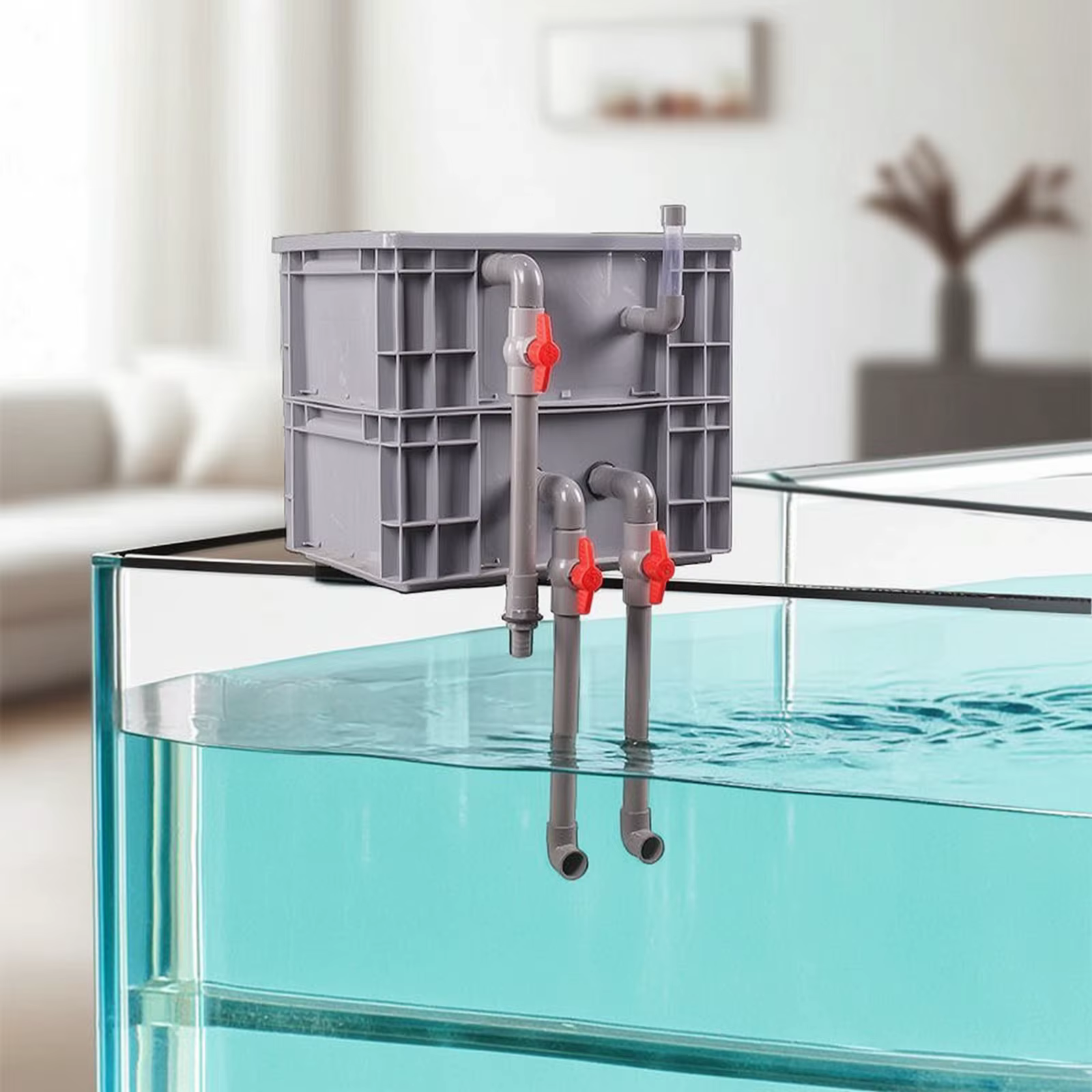 Caja filtro superior para acuarios de agua dulce con tubería - imagen 2