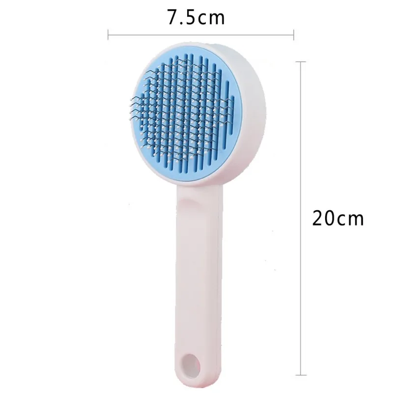 Cepillo con dientes finos y botón de autolimpieza