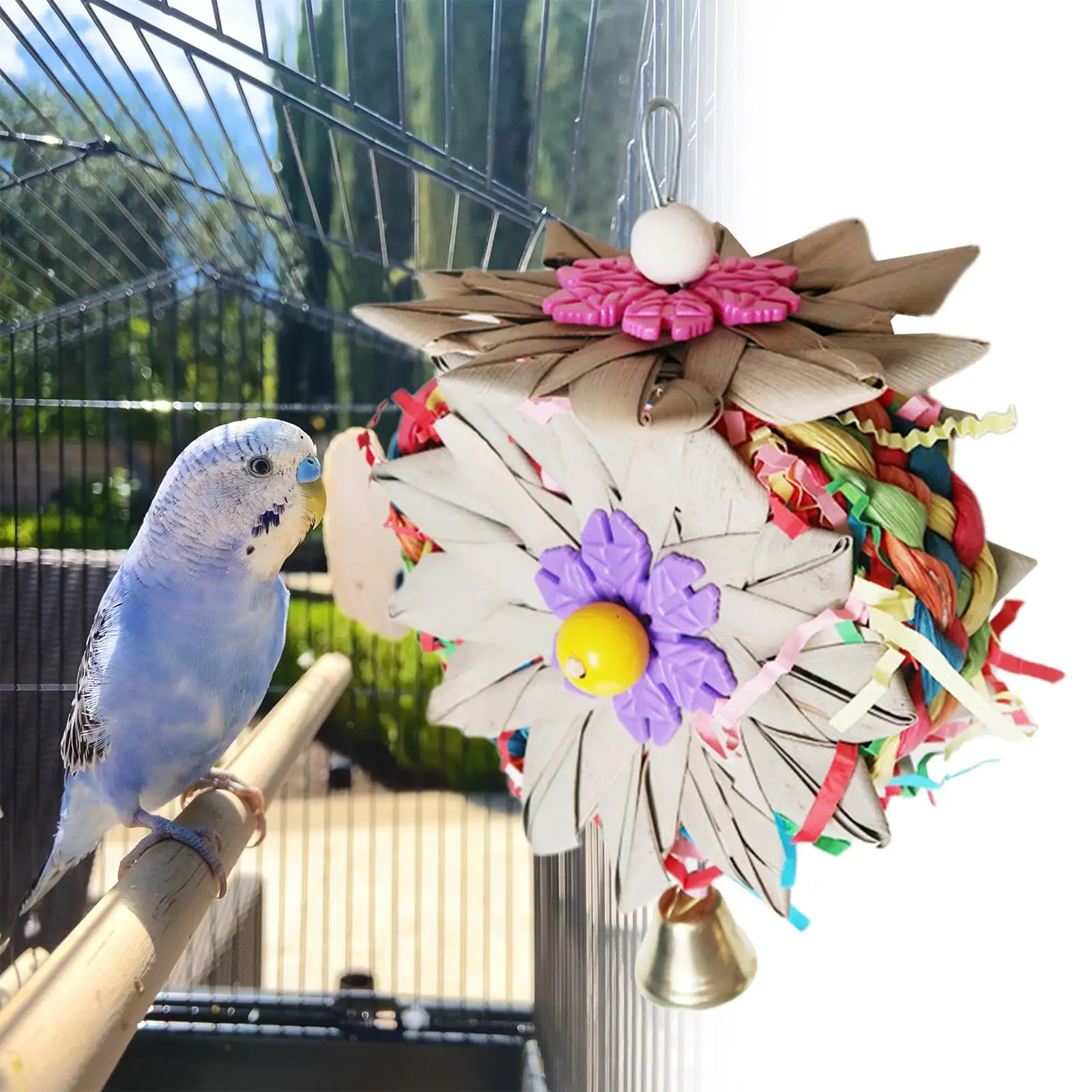 Juguete para cacatúas con campana