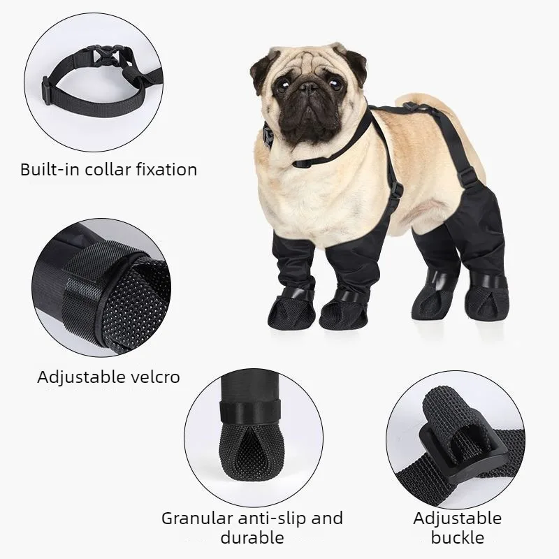 Botas impermeables antideslizantes para perros ajustables de lluvia - imagen 3