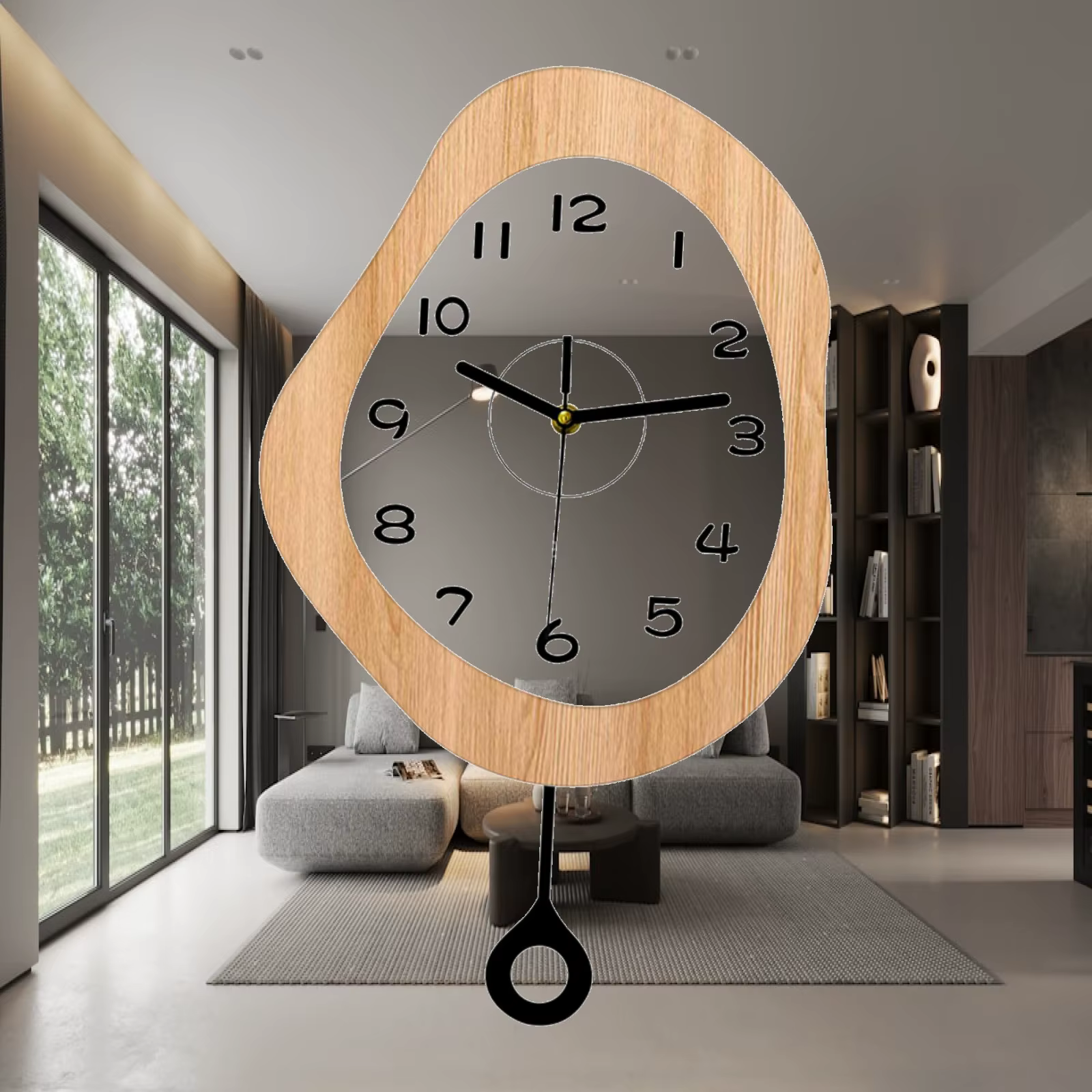 Reloj de pared silencioso sin tictac moderno decorativo hogar - imagen 5