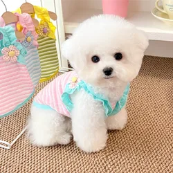 Chaleco refrigerante con tirantes de flores para perros y gatos