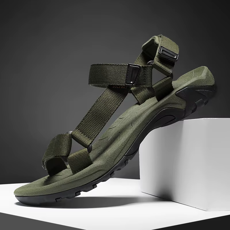 Detalle del diseño de las sandalias