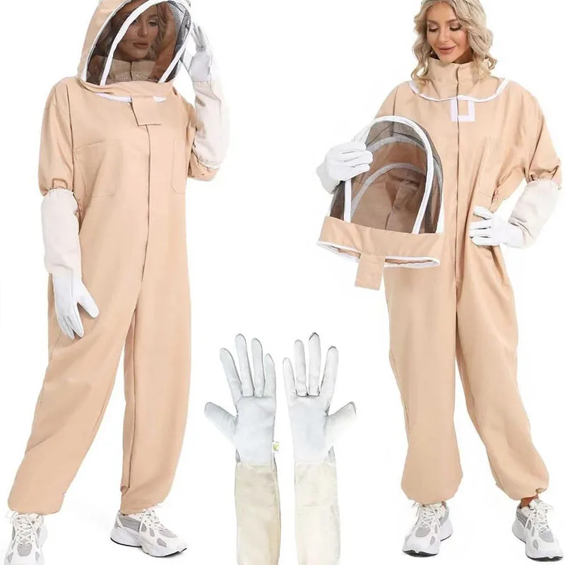 Traje de apicultura desplegado en superficie plana