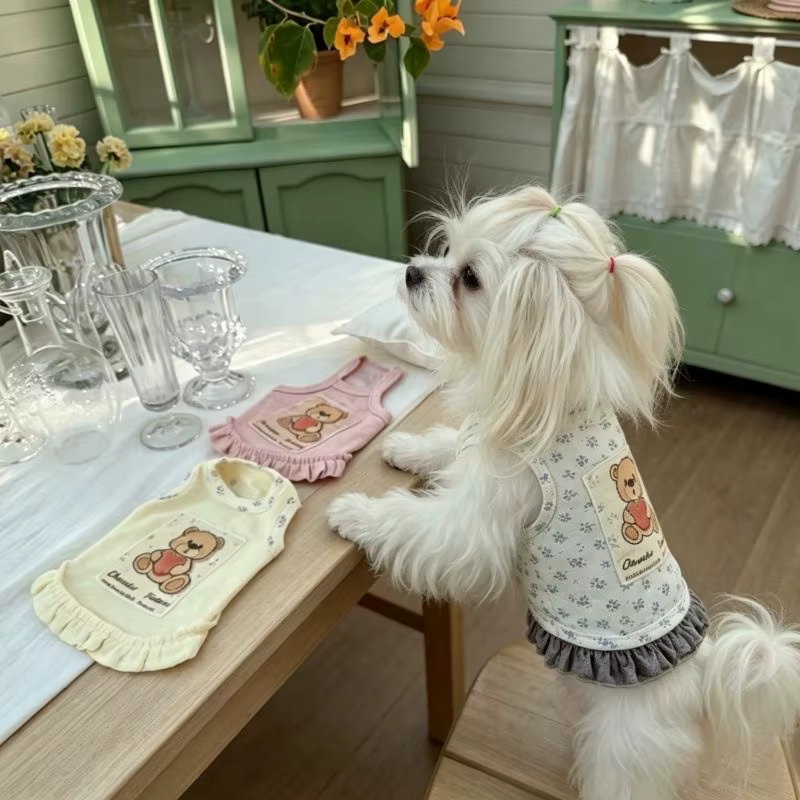 Chaleco floral ligero de verano para gatos y perros pequeños - imagen 5