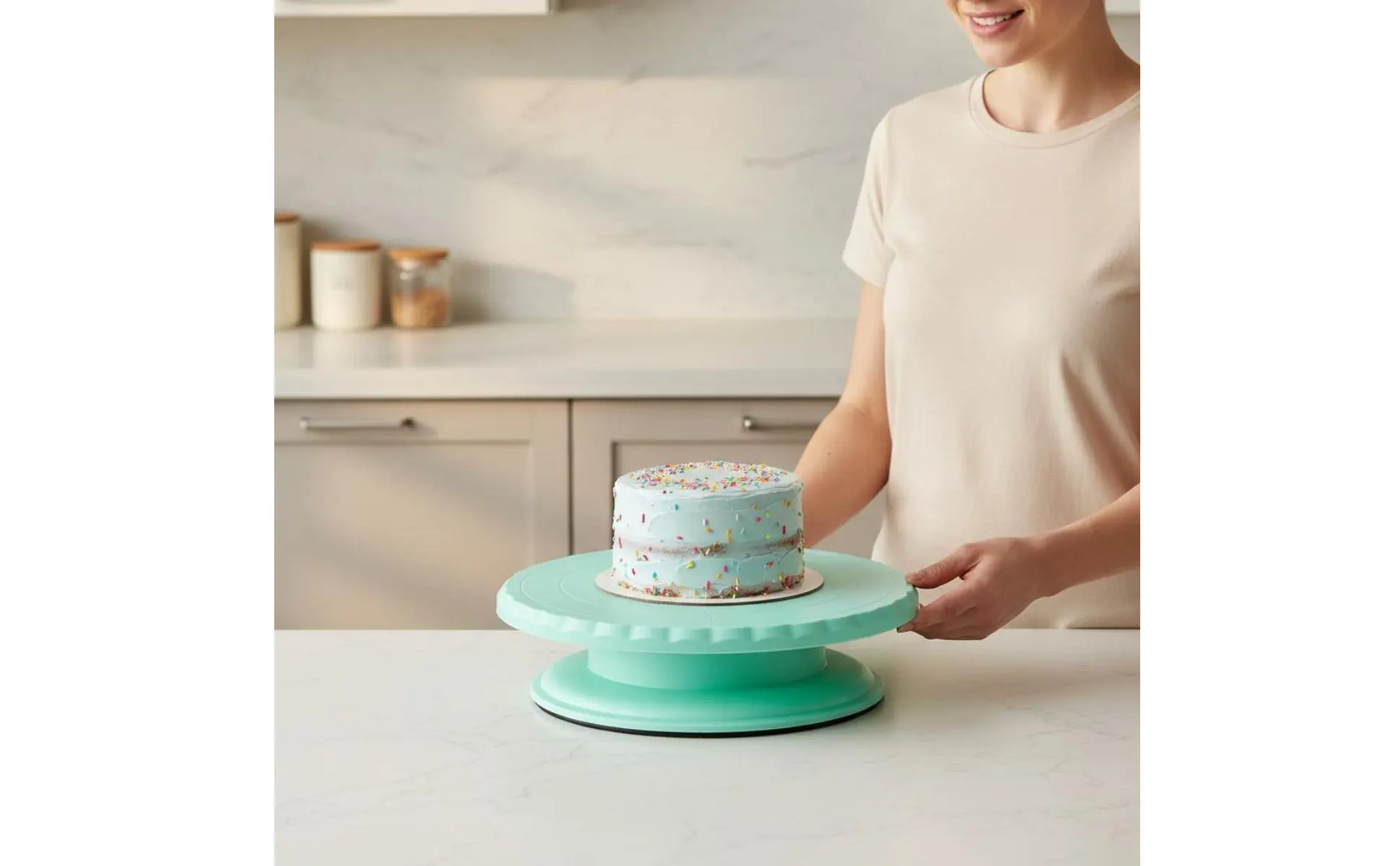 Soporte giratorio para tartas con base antideslizante