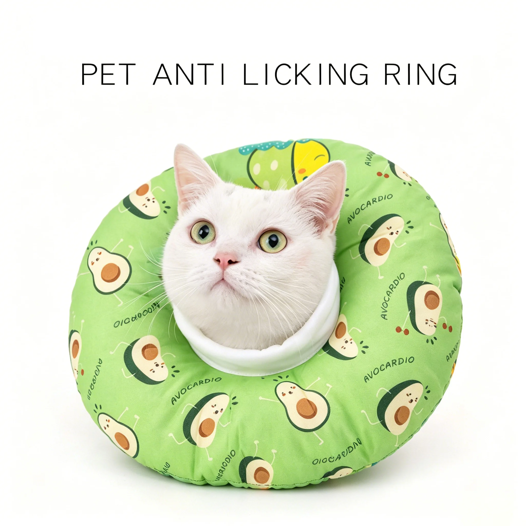 Collar isabelino con estampado de aguacates