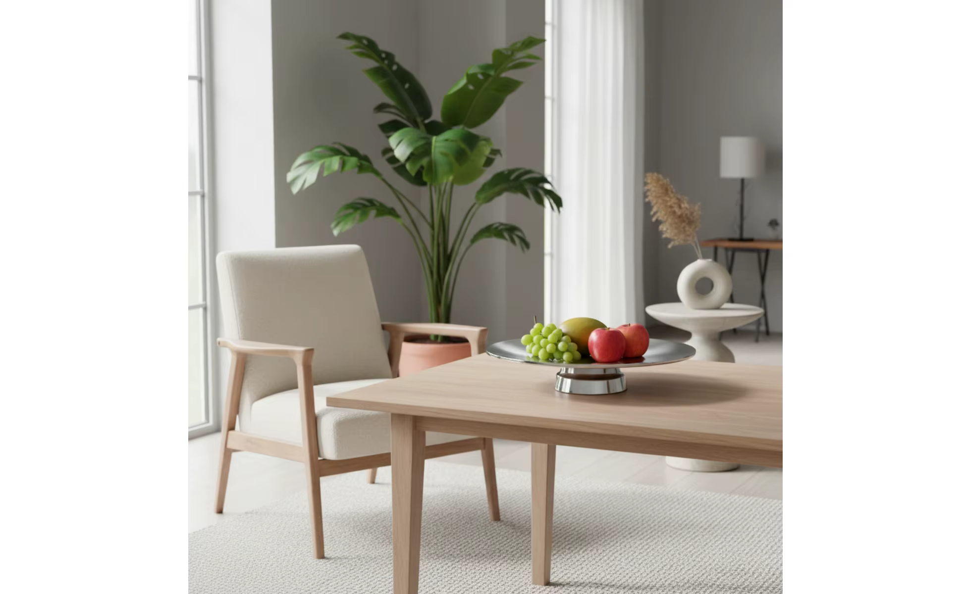 Centro de mesa multifuncional con acabado plateado