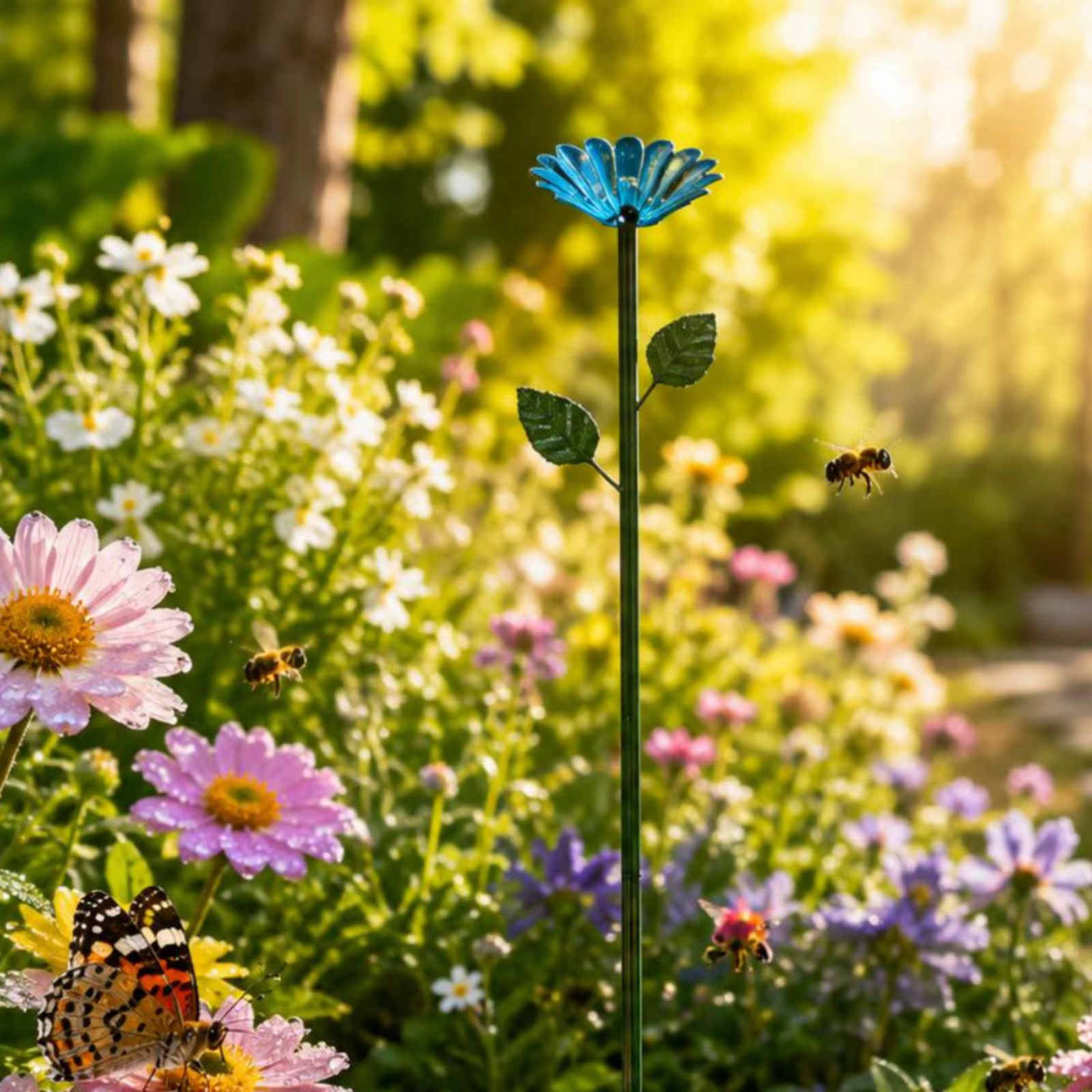 Estacas de riego para flores con diseño de abeja, sin montaje - imagen 2