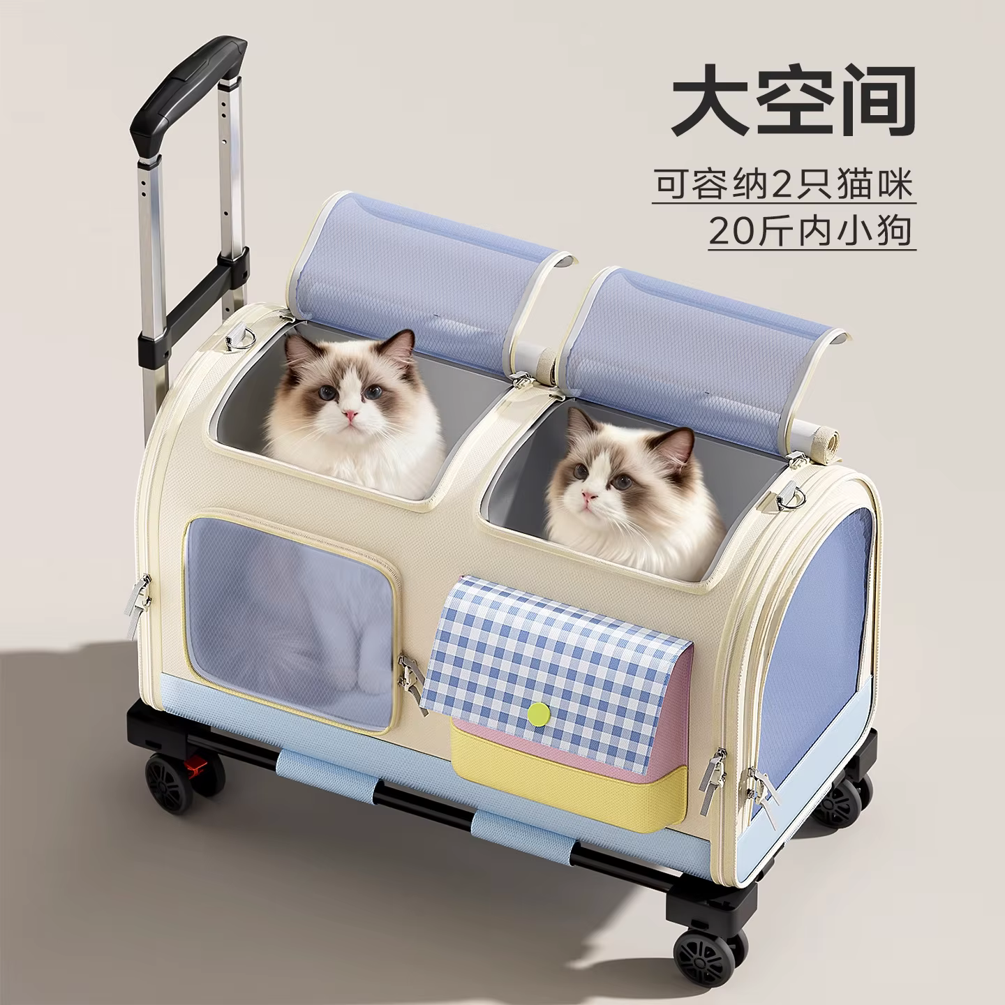 Bolsa de transporte para gatos portátil exterior gran capacidad - imagen 5